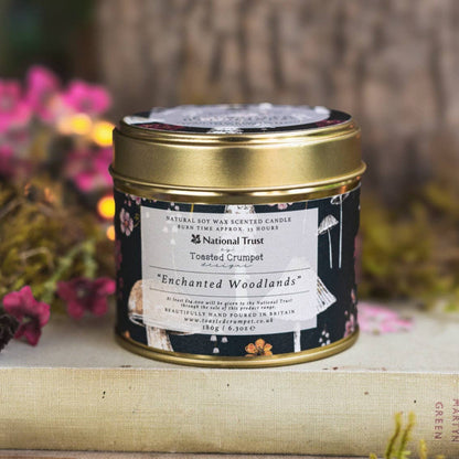 Enchanted Woodlands Candle in a Matt Gold Tin